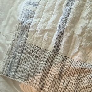 Pottery Barn king pillow sham. 36x20 in. Pickstitch style